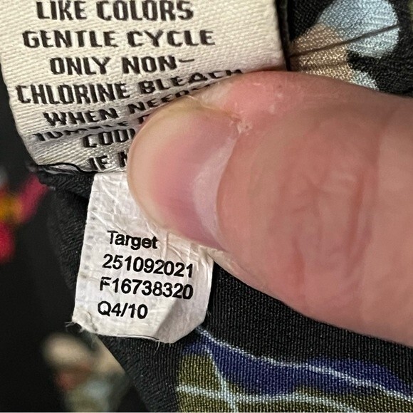 Tucker for Target Black & Pink Floral Print Short Sleeve Dress Size Medium - Picture 11 of 11